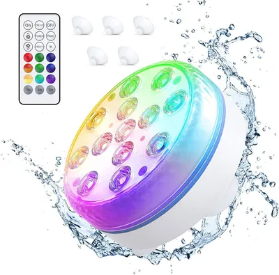 Produktbild von Poolbeleuchtung LED Unterwasser Licht inkl Fernbedienung Pool Licht mit 13 LED 16 Farben Unterwasserlicht Teichbeleuchtung Whirlpool
