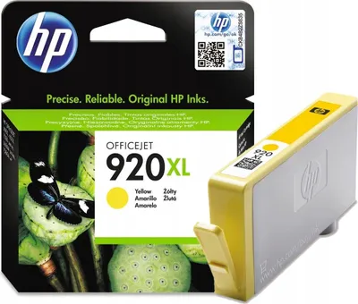 Produktbild von HP 920XL Gelb Original Tintenpatrone mit hoher Reichweite, Hohe (XL-) Ausbeute, Gelb, Tinte auf Farbstoffbasis, 1 Stück(e), 700 Seiten