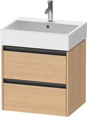 Produktbild von Duravit Ketho.2 Wastafelonderkast 58,4x46x54,9 cm Mat Natuur Eiken
