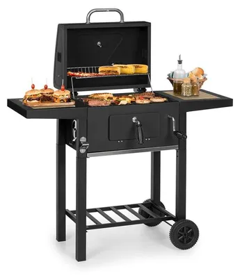 Obrázek produktu pro Klarstein Meat Machine, gril na dřevěné uhlí, BBQ, udírna, 45 x 32,5cm, černý