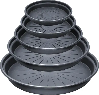 Imagen del producto de Juego de 5 alzadores para macetas, de 25/20/18/15/13 cm, de plástico, para uso en interiores y exteriores