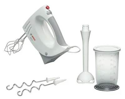 Produktbild von Bosch MFQ3540, Handmixer, Grau, Weiß, 1,4 m, Kunststoff, 450 W, 141 mm