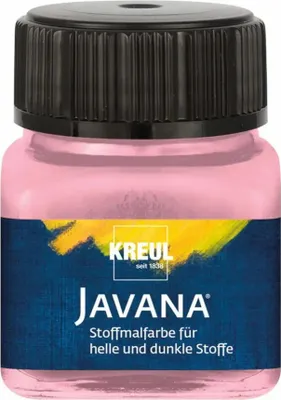 Produktbild von KREUL Javana Stoffmalfarbe für helle und dunkle Stoffe Rosé 20 ml