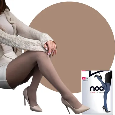 Produktbild von Mireille 40 DEN Mikrofaserstrumpfhose glatt, matt, halbblickdicht 4 Beige