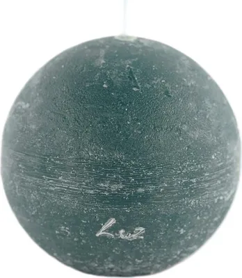Productafbeelding van Rasteli Luz Your Senses kaars – Bolvormige kaars, groen-Atlantisch, diepte 10 cm, verpakking van 2 stuks