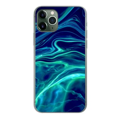 Produktbild von MuchoWow® Handyhülle Schutzhülle Hülle für iPhone 11 Pro Abstrakt - Wellen - Design Silikon Softcase Handy Hülle - Handy
