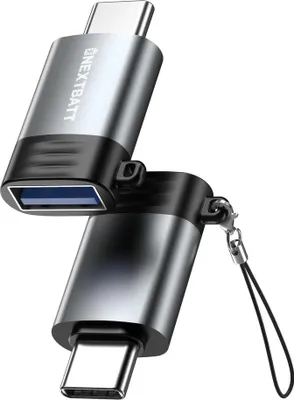 Image de Adaptateur NEXTBATT USB-A femelle vers USB-C - Noir/Gris