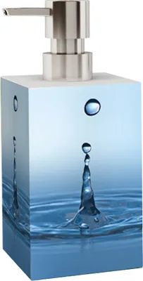 Produktbild von Seifenspender Tropfen aus Kunststoff, bruchsicher, 320 ml, H 16,5 cm, B 7,0 cm