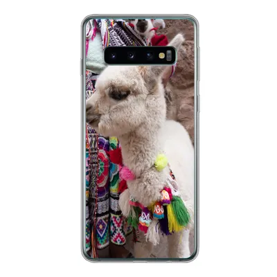 Produktbild von MuchoWow® Handyhülle Schutzhülle Hülle für Samsung Galaxy S10 Alpaka - Halskette - Farben Silikon Softcase Handy Hülle - Handytasche
