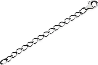 Produktbild von Verlängerungskettchen 7cm Langpanzerkette 925 Silber antik DIY Schmuckherstellung