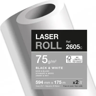 Immagine prodotto di Clairefontaine Laser-Plotterrolle, (B)594 mm x (L)175 m