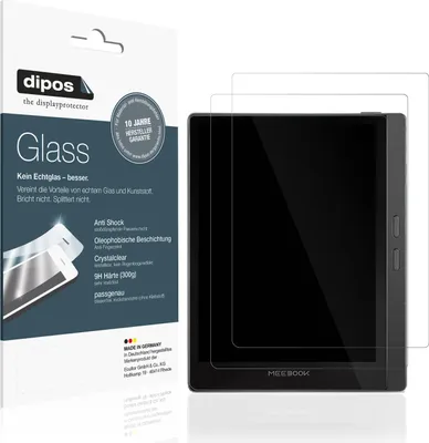 Produktbild von 2x Schutzfolie für Meebook M8 7.8 Zoll - Anti-Shock 9H Folie dipos Glass Kunststoffglas