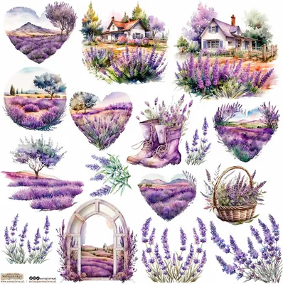 Zdjęcie produktu dla Naklejki - ScrapLove - Lavender 3