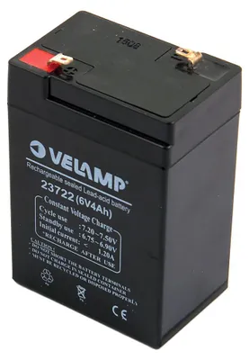 Obrázok produktu pre VELAMP 23722 Olovnatá batéria 6V 4Ah