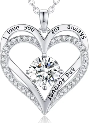 Image de LOUISA SECRET Collier pendentif cœur 925 argent sterling pierre de naissance or rose