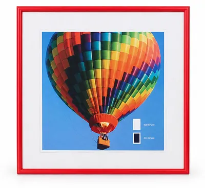 Produktbild von Bilderrahmen mit Klarglas quadratisch fotorahmen Kunststoff Posterrahmen Vintage Collage Picture Frame New Lifestyle - Farbe: Rot | Format: 40x40