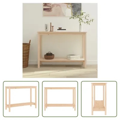Produktbild von The Living Store Konsolentisch 110x40x80 cm Massivholz Kiefer