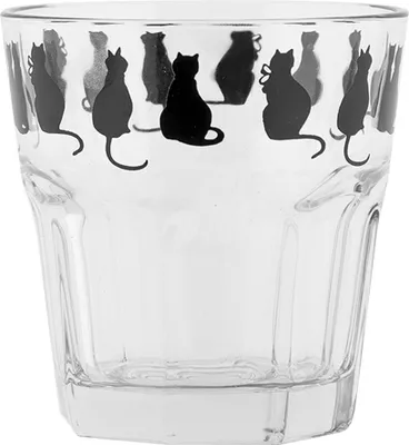 Produktbild von Clayre & Eef Wasserglas 200 ml Transparant Glas Katzen