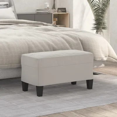 Produktbild von "im Angebot" Sitzbank Hellgrau 70x35x41 cm Mikrofasergewebe - Gartenbänke CC15840