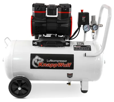 Immagine prodotto di Compressore d'aria silenzioso - Serbatoio da 50 litri - Potenza di 1500 watt - Senza olio