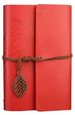 Produktbild von Notizbuch Kunstleder Rot 165x220mm Nachfüllbar Blanko