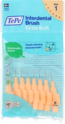 Produktbild von TePe Extra Soft Interdentalbürsten 1 orange (0,45 mm) 8 St.