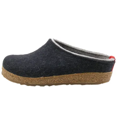Produktbild von Haflinger Damen Hausschuh Herren Pantoffel Clog Wollfilz Grizzly Kris 711056, Größe:36 EU, Farbe:Grau