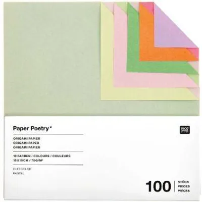 Immagine prodotto di Origami Duo Colour, PastelloMIX, 15 x 15 cm, 100 fogli