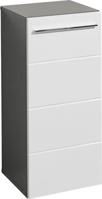 Produktbild von Unterschrank - Anthrazit - Weiß Hochglanz - B 34 cm - 1 Tür