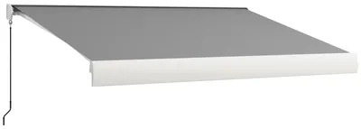 Produktbild von Outsunny Gelenkarmmarkise 4m Elektrische Markise mit Handkurbel, Fernbedienung
