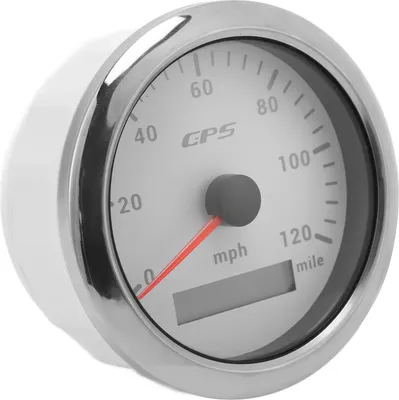Produktbild von GPS-Tachometer 85 mm/3,35 Zoll Kilometerzähler 120 MPH/H IP67 Wasserdicht für SchrittinstrumenteWeiß