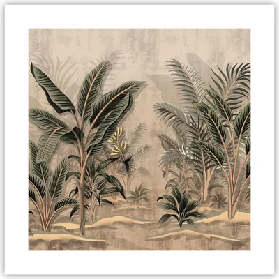 Produktbild von Poster - Poster ohne Rahmen - Wald Blatt Baum - 40x40 cm - Wand Bild - Wanddeko - Wandbilder - Kunstposter - Wandposter - Bilder - Kunstdruck - Wanddekoration - Wandbild - P2XAC40x40-5101