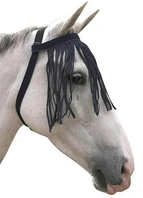 Image de Hy - Franges anti-mouches pour chevaux « Free Fit » TL7226 (Cob) (noir)