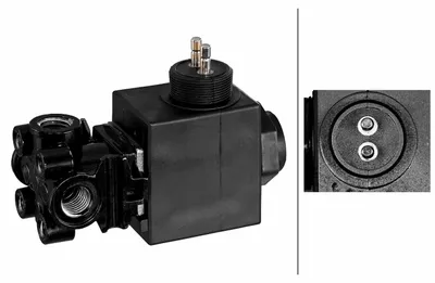 Image de Électrovanne pour vérin de24 V, 2 pôles, 10 bars, HELLA, pour SCANIA, entre autres