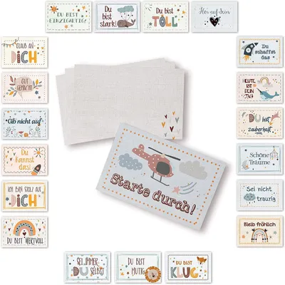 Produktbild von 20 kleine Karten mit motivierenden Sprüchen für Kinder