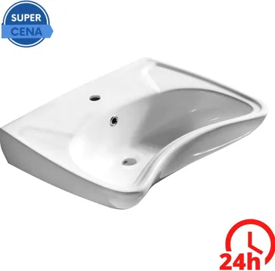 Immagine prodotto di Sapho Disabled - Lavabo per disabili 595x456 mm, con troppopieno, 1 foro per rubinetto, bianco 10TP60060