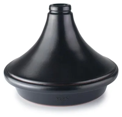 Tajine aus emailliertem Naturton, schwarz, 28 cm
