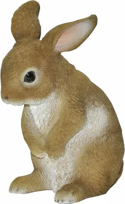 Produktbild von Gartenfigur Hase detailgetreu lebensecht handbemalt wetterfest aus Kunststein 25x12x16cm