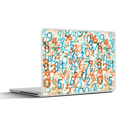 Produktbild von MuchoWow® Laptop Aufkleber Sticker Cover Zahlen - Figuren - Muster 25x18 cm - Laptop-Deko