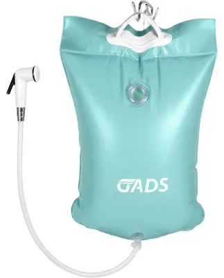 Produktbild von Campingdusche Solardusche Gartendusche - 9,5 L - Mit Schlauch und Handbrause - Schwarz - Für Camping und Strand