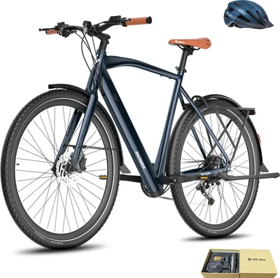 Produktbild von E-Bike 175 - 210 cm 28 Zoll Rostfreie Aluminiumlegierung 250 W bis zu 100 km Pedelec Wasserdicht IPX4 mit Shimano 9 Gang, Blau