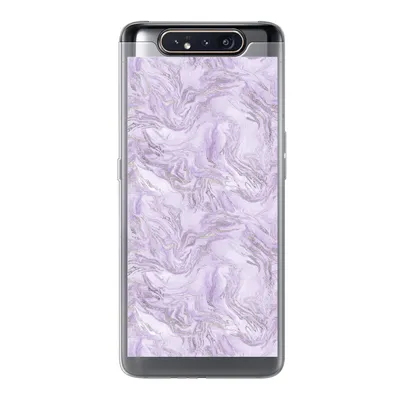 Produktbild von MuchoWow® Handyhülle Schutzhülle Hülle für Samsung Galaxy A80 Marmor - Silber - Muster Silikon Softcase Handy Hülle - Schutzdeckel