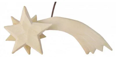 Holzstern für Krippe, elektrisch, 12 cm, Weihnachtsdeko