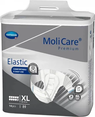 Produktbild von MoliCare® Premium Elastic 10 Tropfen – Größe XL, 14 Stück für maximalen Schutz bei schwerer Inkontin