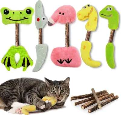 Produktbild von Katzenspielzeug mit Matatabi Sticks für Zahnhygiene (10