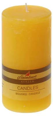 Produktbild von Stumpenkerze "Raureif" Gelb 150/78 mm