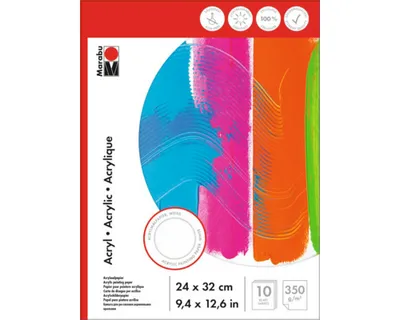 Obrázek produktu pro Marabu 1612000000014, Satin, Sešit s uměleckým papírem, 360 g/m², 10 listy