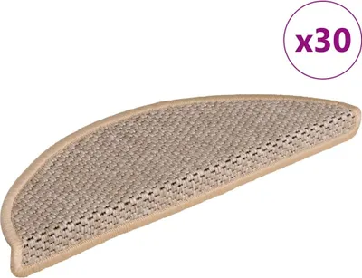 Produktbild von Stufenmatten Selbstklebend Sisal-Optik 30 Stk. 56x17x3 cm