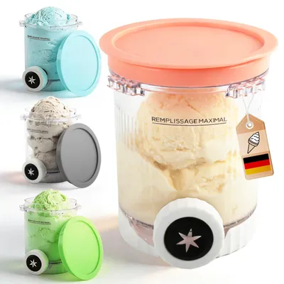 4 Ersatzbehälter für Ninja Creami 480 ml, BPA-frei, spülmaschinengeeignet