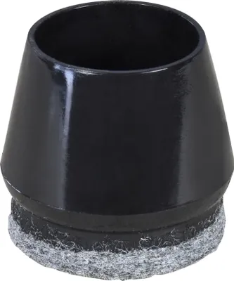 Produktbild von WAGNER Kappen für Stahlrohr rund 4tlg. - Ø 20-24 / 22-28 x 26 mm, Abrieb Filz 9 mm, Kunststoff schwarz - 15066499